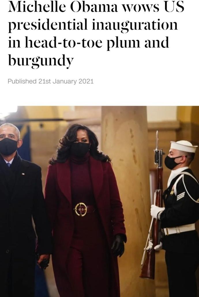 What do you think of the fashion at todays U. S. presidential inauguration?