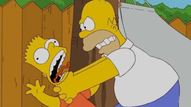 Do you agree with homer choking Bart when he’s angry or was it abuse?
