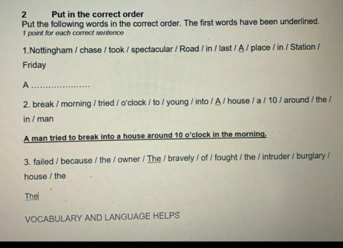 Can someone help me with my English test?