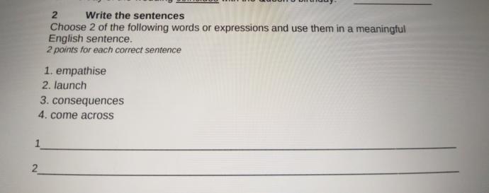 Can someone help me with my English test?