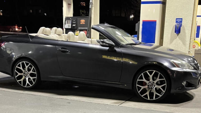 Are men of any age who drive convertibles taken seriously? If you saw a man driving a Lexus convertible like this car, what would you think about him?