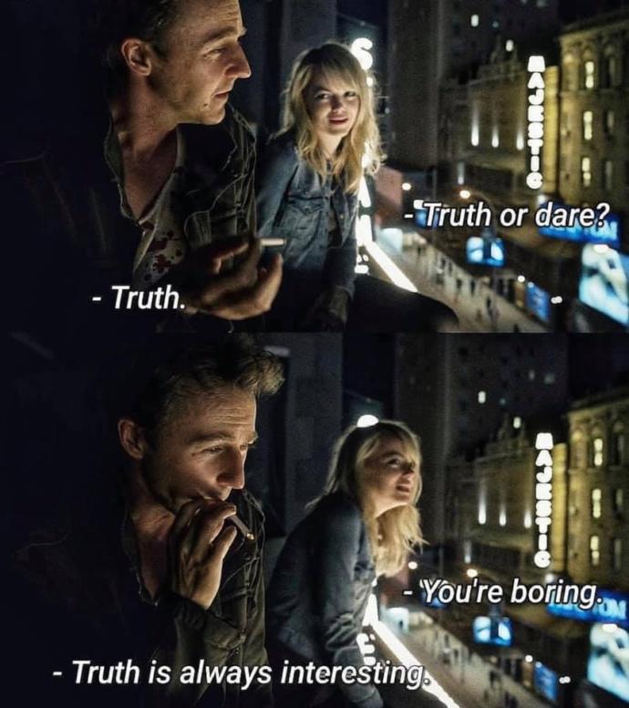 Is the truth always interesting?