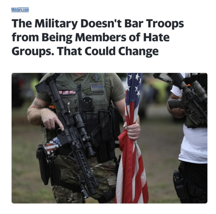 Should the military root out extremists?