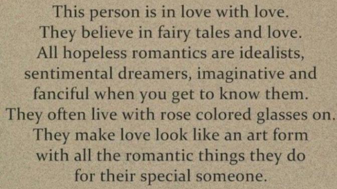 Are you a hopeless romantic?