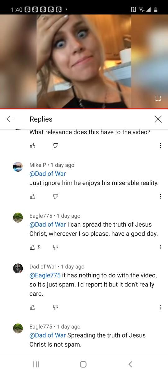 You think Christians are hypocrites? they dont think spamming they gospel on random YouTube videos doesnt consider as spam opinion?