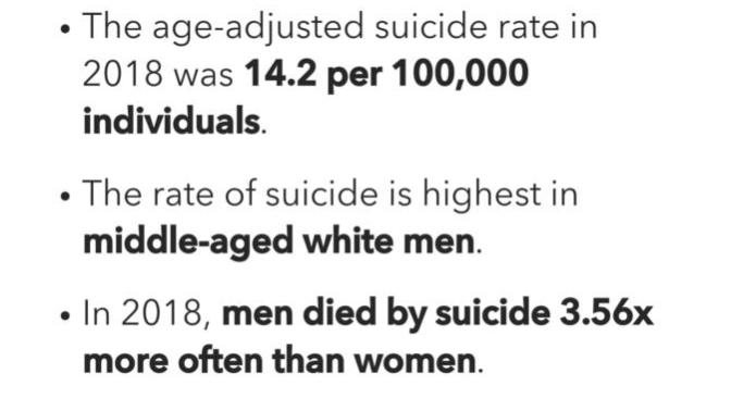 What should we do about the white male suicide epidemic in the U. S?