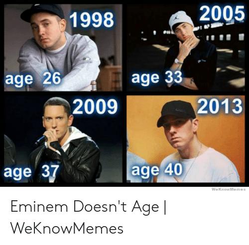 Do you find it kind of...odd how Eminem or Marshall Mathers seems to hardly age?