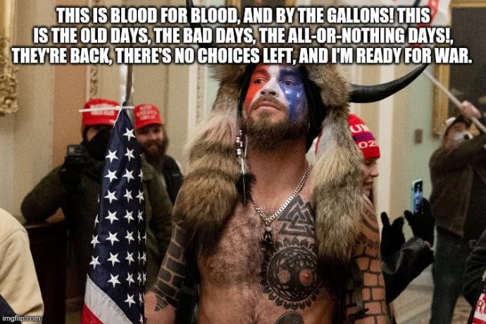 Was the Viking Shaman Jacob A. Chansley born in the wrong century & would girls like Alexander Ocasio Cortez be tossed at him back then?