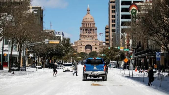 Why is Texas snow black? Can someone explain?