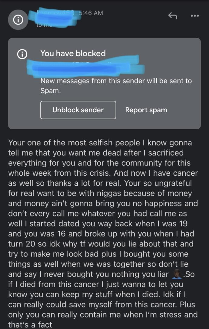 Ex sent me this email this morning, should I respond or just ignore it?