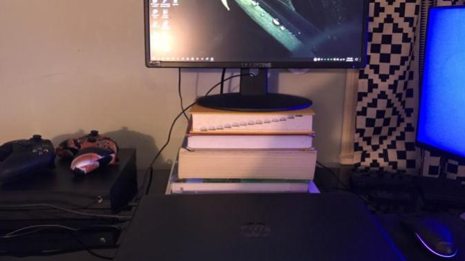 Do these stacks of books seem safe using it as a monitor stand, I don't want these to fall on my laptop or console that it's near?