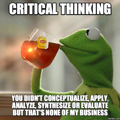 Do you consider yourself to be a good critical thinker?