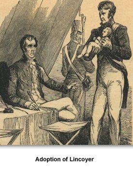 Andrew Jackson adopts Indian "Native American" son
