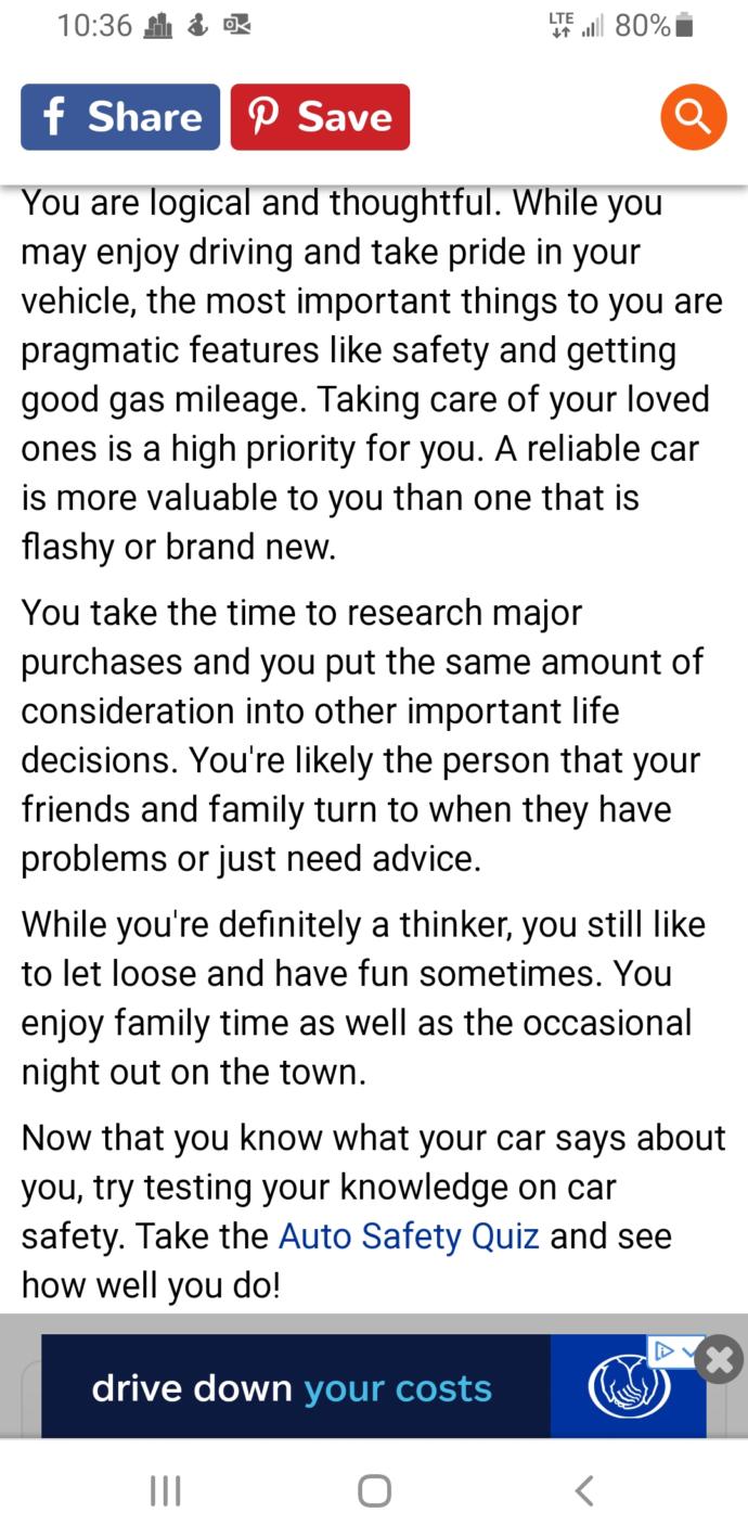 What does your vehicle say about your personality?