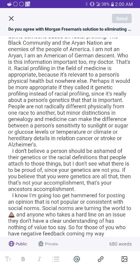 Do you agree with Morgan Freeman's solution to eliminating Racism?