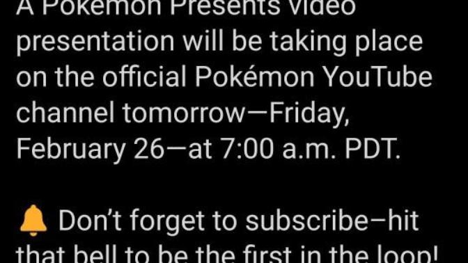 Pokémon fans, what are your predictions for the announcement tomorrow?