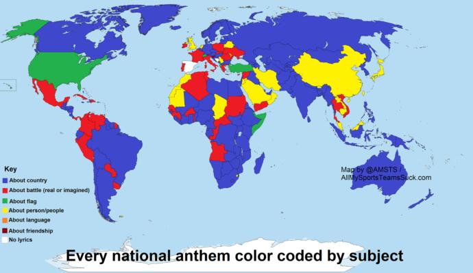 What do you think about this map? Are you curios about any of thous country lyrics?
