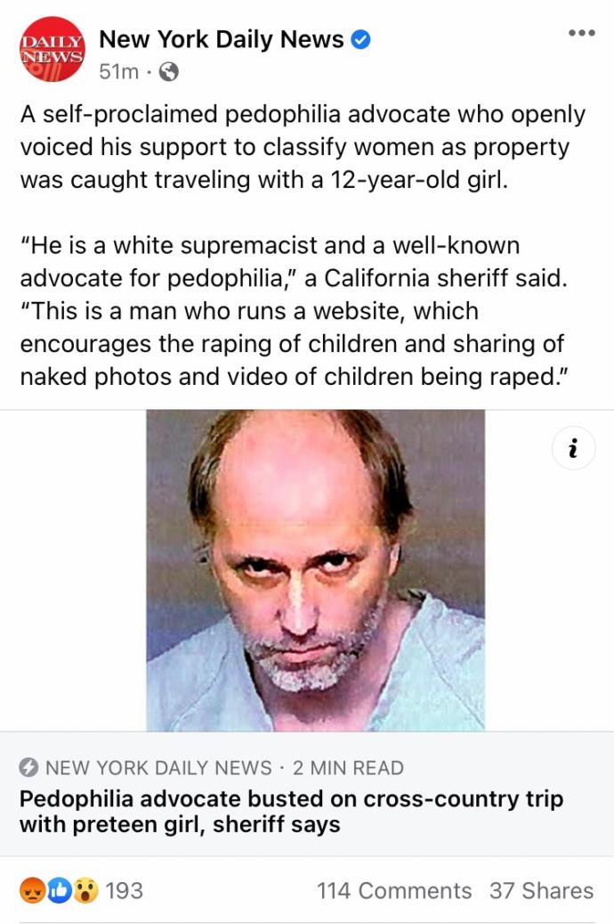 Why Can American Men Say They Are Pedophiles/Sex Offenders And Advocate That Lifestyle And Not Get Arrested?