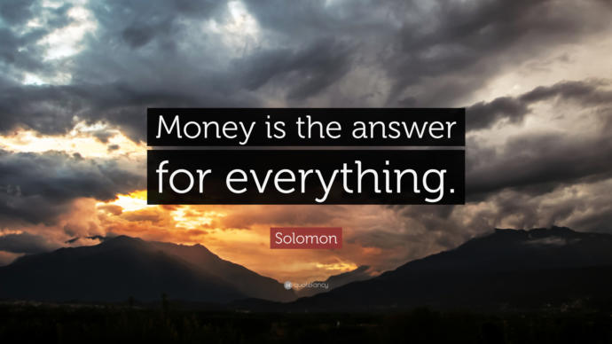 Am I the only one, who sold his soul to mammon?