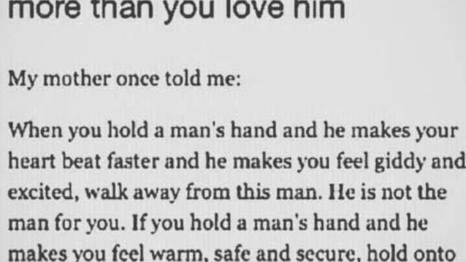 What is your opinion on this quote? also, could it equally be aimed at men as well as women?