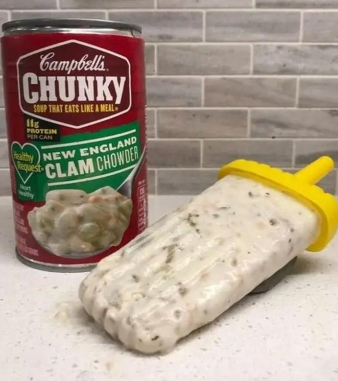 Would you eat clam chowder popsicles?