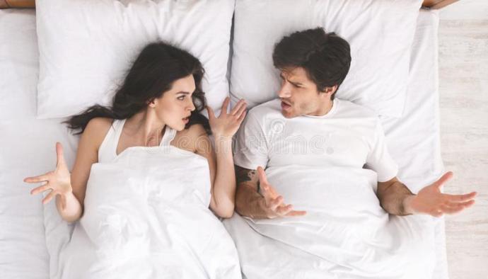 What does it mean when a woman you are dating asks you to talk in her bed during a fight?