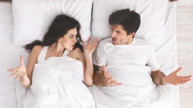 What does it mean when a woman you are dating asks you to talk in her bed during a fight?