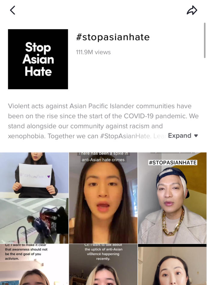 Do you support the new movement “Stop Asian Hate”?