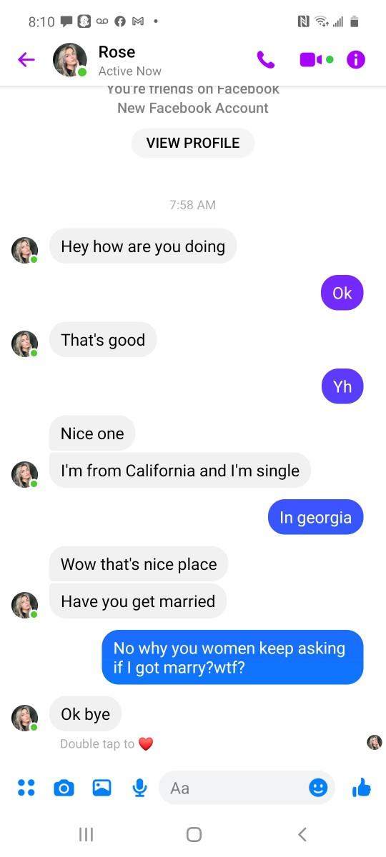 So this woman ask if I get marry then said bye after I said this why?
