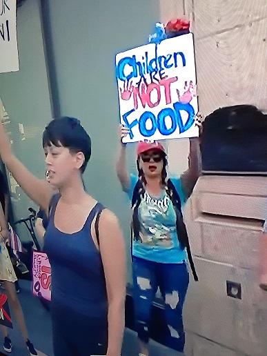 If this woman is your babysitter, youll never have to worry about your child being served as dinner :)