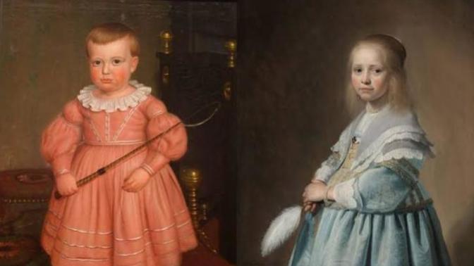 Men wearing dresses, heels, wearing pink?