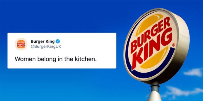 Burger King : Women belong in the kitchen?