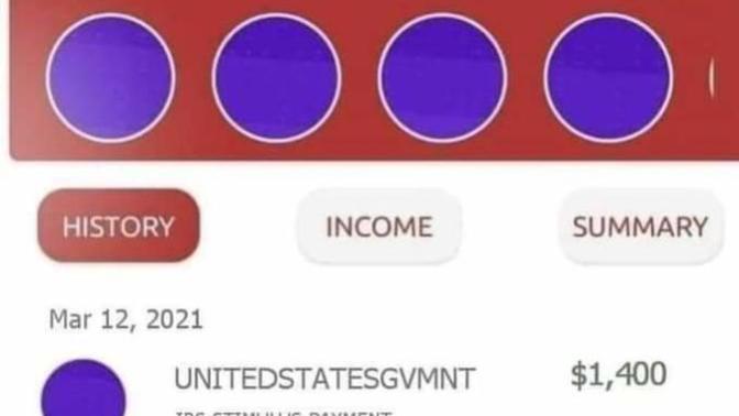 Has anyone's $1400 sugar daddy money from Biden hit yet 🤣🤣?