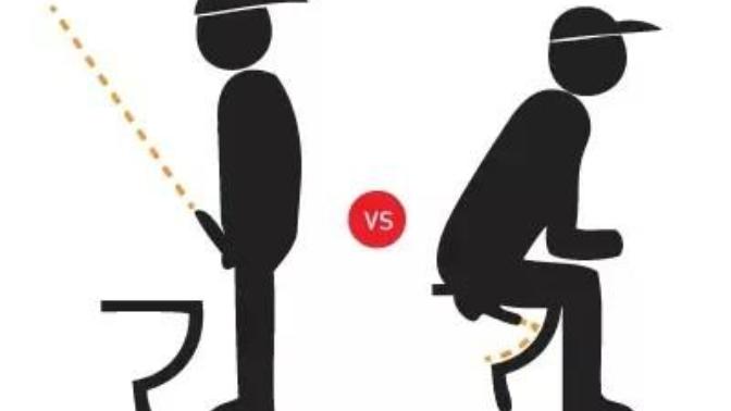 Should guys sit down to pee if they have a toilet over a urinal?