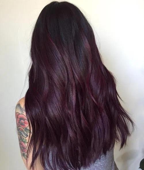 Black Hair vs Plum Hair on Girls?