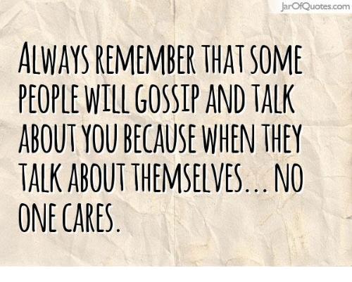 Is it cowardly badmouthing and gossiping behind people's back?