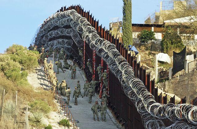 A steel built very thick and 40 feet tall big wall with razer sharp barb wires makes for nice, respectful and good neighbors, true or false?
