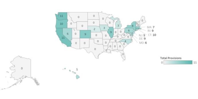 States in white don't require any background checks for gun purchases