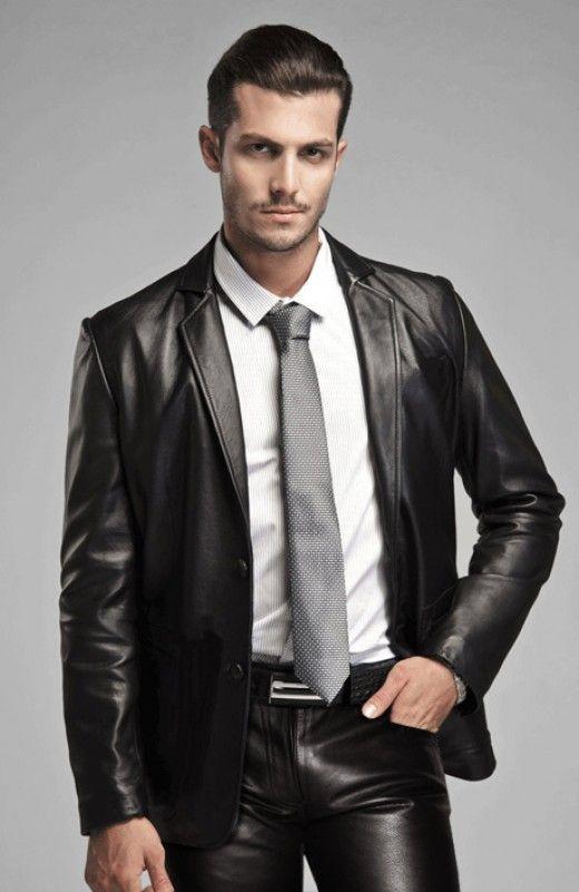 Do You Love The Business Suit With Leather Pants Or Leather Skirt Look?