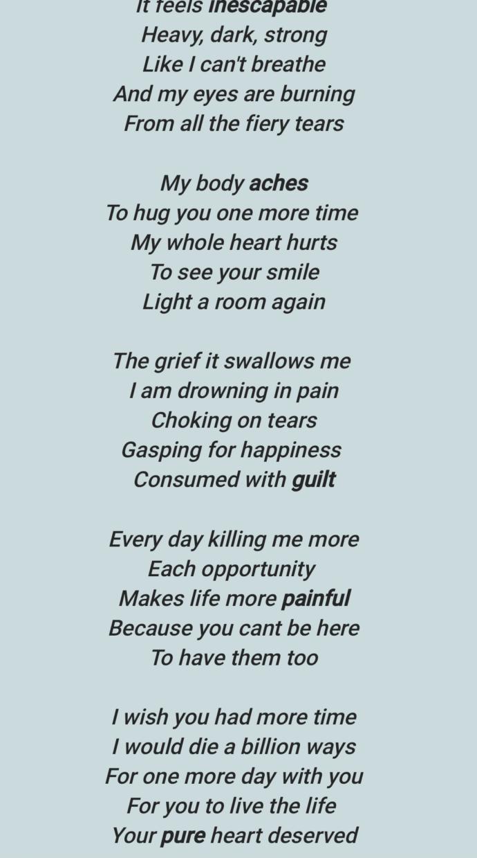 My poem about grief?
