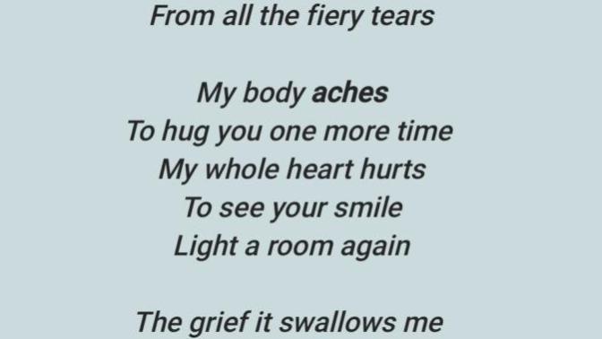 My poem about grief?