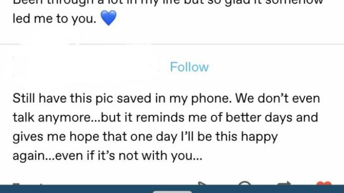 Why is my ex talking about me a month later post pics?