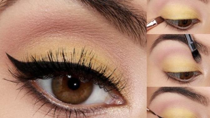 Quick help which lipstick color goes with yellow eyeshadow?