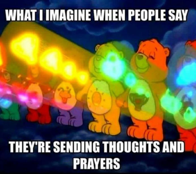 How would you feel if the Care Bears decided YOU need more caring and shot their love energy on you?