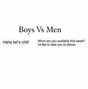What separates men from boys?