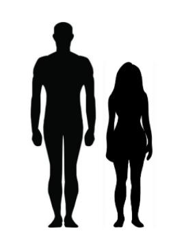 What height difference between a man and a woman is possibly the best?