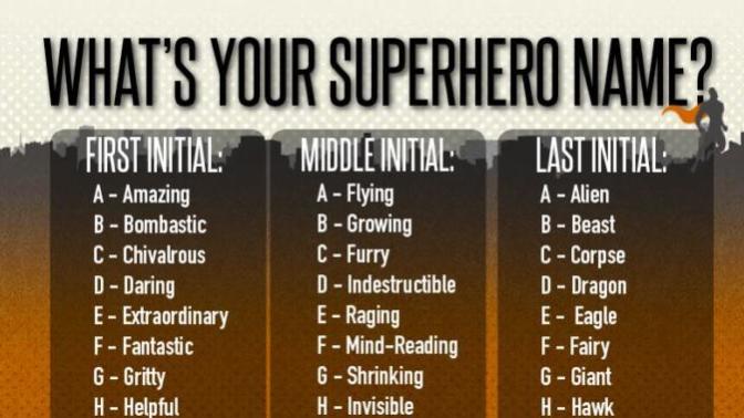 What is your superhero name?