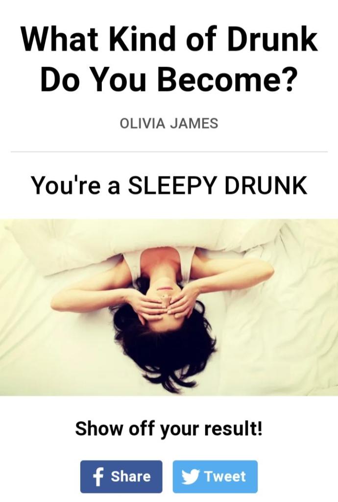 What kind of drunk are you according to this Quiz? And to the people who already know, is this quiz accurate in assessing your state?
