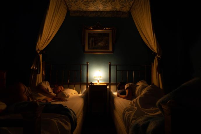 This is how my parents sleep.