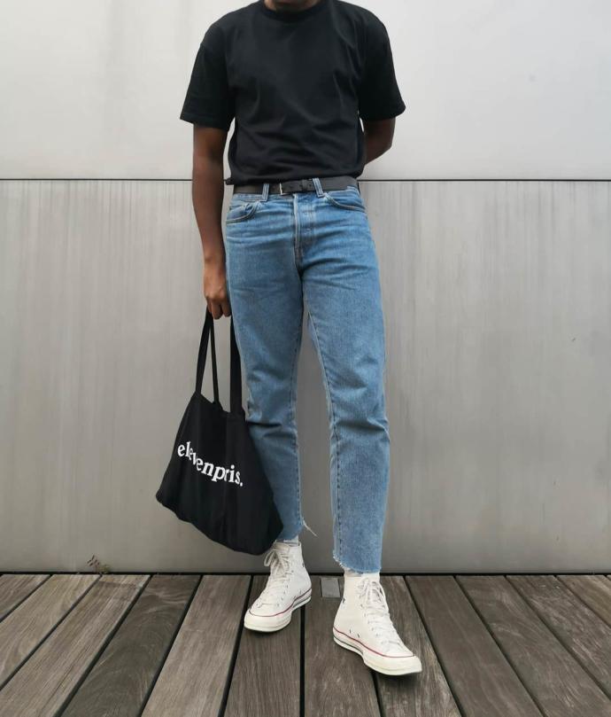 Maybe the sneakers create a bit of a "bold look"